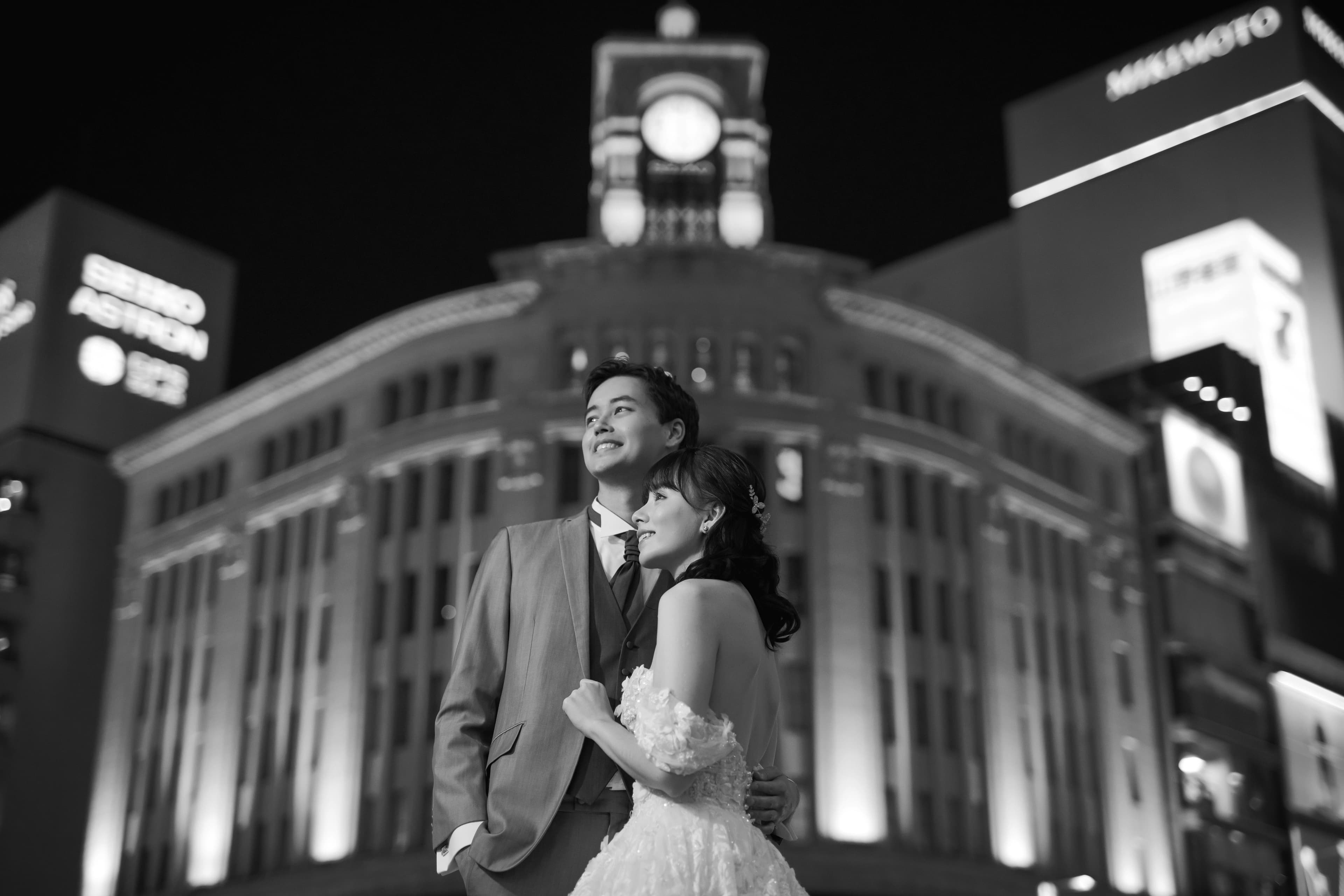 Rita and Wesley in Ginza